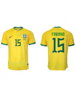 Brasilien Fabinho #15 Heimtrikot WM 2022 Kurzarm
